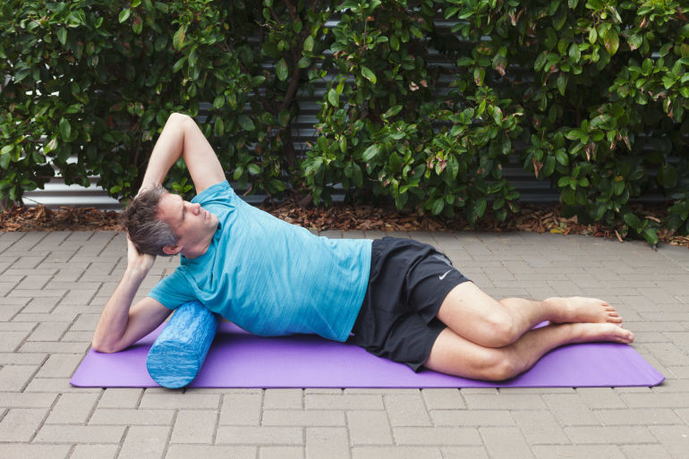 6 Foam-Roller Stretches To Ease Neck And Shoulder Pain Hero Image