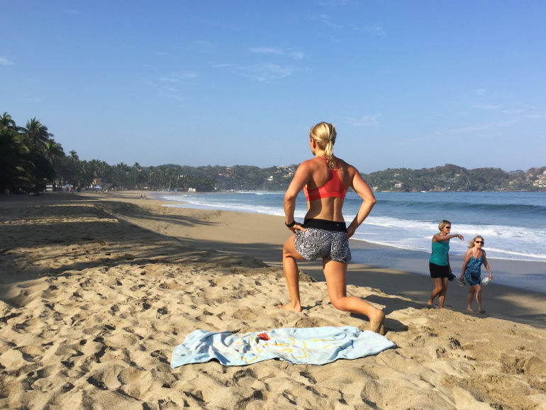 A 12-Minute Full-Body Workout You Can Do On Vacation Hero Image