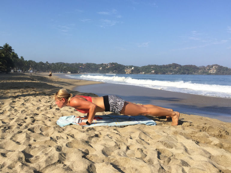 A 12-Minute Full-Body Workout You Can Do On Vacation Hero Image