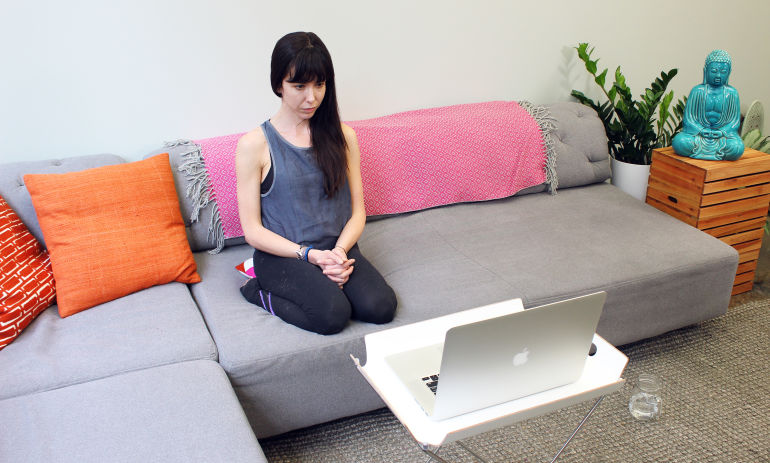 Yoga Poses You Can Do While Binge-Watching Netflix Hero Image