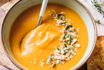 Craving Comfort Food? This Vegan Sweet Potato Soup Is Hearty & Healthy