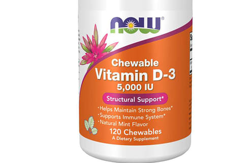bottle of NOW chewable vitamin D3