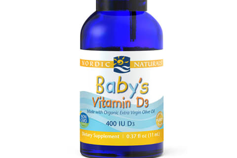 dropper bottle of Nordic Naturals baby vitamin D