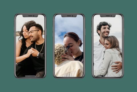 Best Dating Apps To Try 2022 couples on iphone background