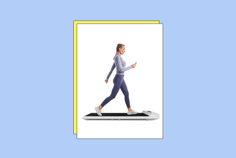best compact treadmill woman walking on walking pad
