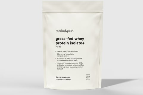 whey protein isolate vanilla bag white