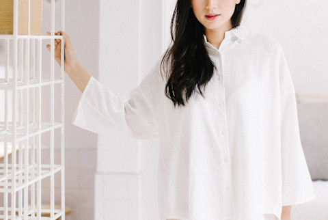 Calm Woman in a Minimal Home