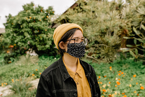 Person Wearing Face Mask During Coronavirus