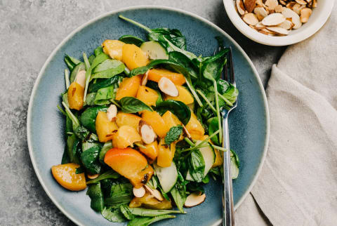 Peach, Mint, and Almond Salad