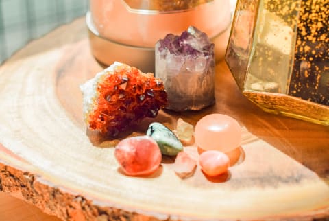 Home Altar with Crystals