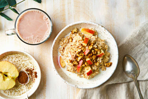 Fall-Flavored Hemp Heart Porridge With Apples Recipe