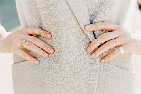 Woman with Hands on Hips in Winter Coat Woman with Hands on Hips in Winter Coat