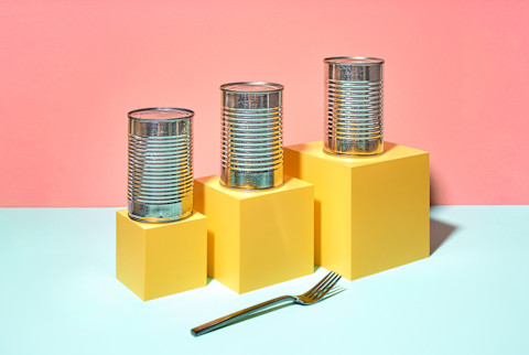 Colorful Non-Perishable Canned Goods Colorful Non-Perishable Canned Goods