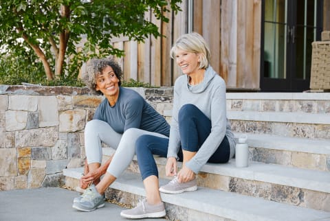 Older Women Getting Ready for a Jog 