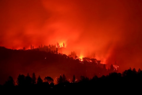2018 California Wildfire Rages Through Homes