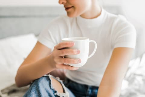 Woman Enjoying Morning Coffee