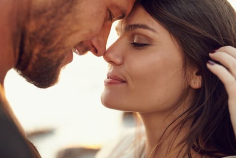 Couple Touching Foreheads