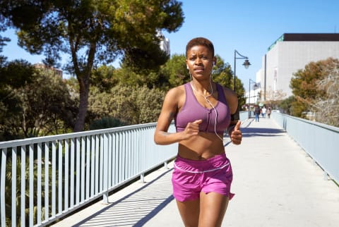 Woman Running Outdoors