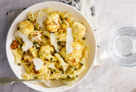 Craving Carbs? Try This Cauliflower 'Pasta' With Tahini Sauce