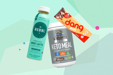 Collage of keto products in stores for spring 2019