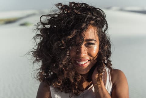 Cute Girl With Curly Hair