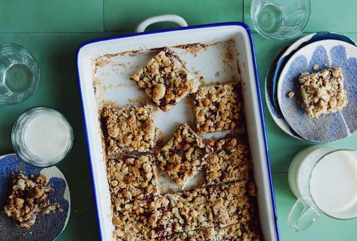 The Nutty Crumble On These Healthy Homemade Jam Bars Is To Die For