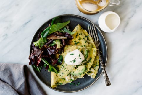 Egg Omelette With a Side Salad