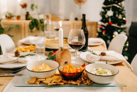 Vegetarian Food During Christmas Dinner