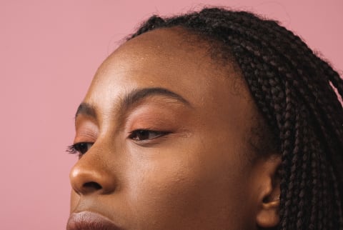 African-American Woman Close Up Beauty Portrait