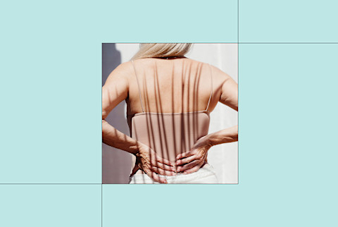 Woman wick back pain