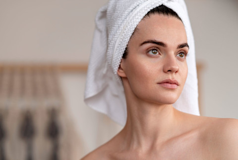 Woman with clear skin Woman with clear skin