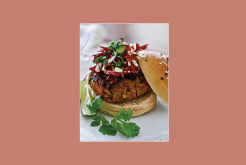 Spicy Peanut and Carrot Burger