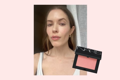 mindbodygreen beauty director Alexandra Engler tests NARS Powder Blush