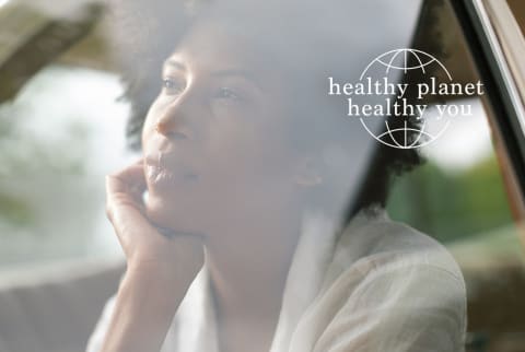 Healthy Planet Healthy You - woman thinking
