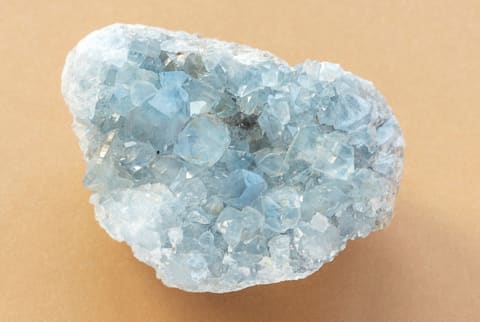 Blue celestine crystal stone mineral gemstone
