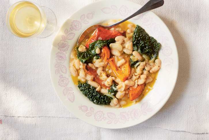Try This High-Protein Version Of Butternut Squash Soup With Kale & White Beans