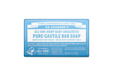 Dr. Bronner's Baby Unscented Pure Castile Bar Soap