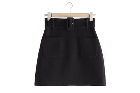 &Other Stories Belted Mini Skirt