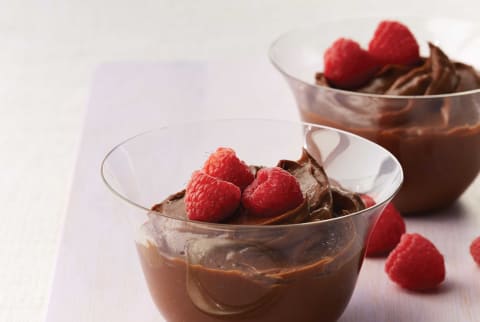 dark chocolate raspberry pudding