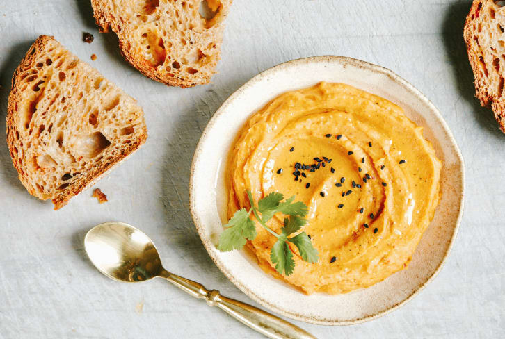 This Sweet Potato Peanut Hummus Is The Perfect Blend Of Savory & Sweet