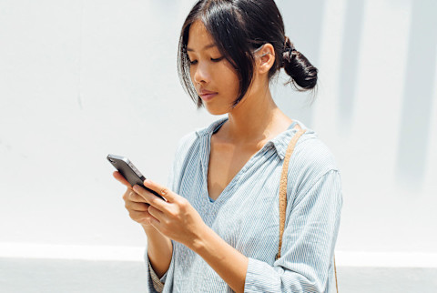 Woman Texting on Phone Woman Texting on Phone