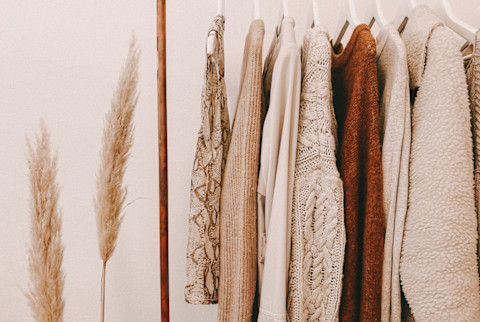 Clothing Rack with Autumn Wardrobe