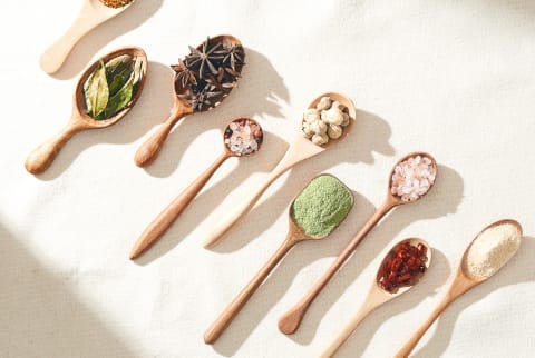 Overhead of a Variety of Spices