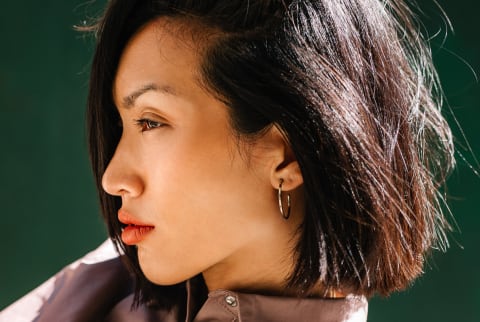 Profile of a Woman With Cropped Hair