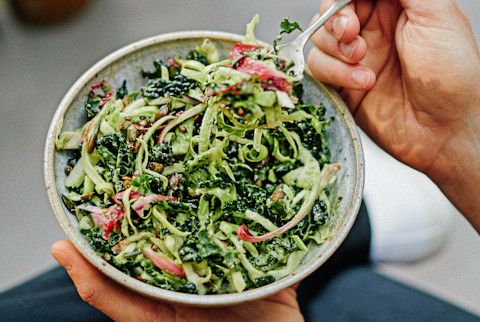 Kale Stem Pesto with Greens