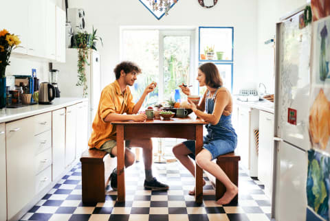Couple Having Lunch at Home