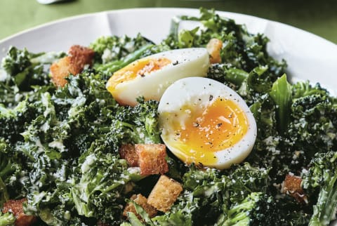 Kale and Broccoli Caesar Salad