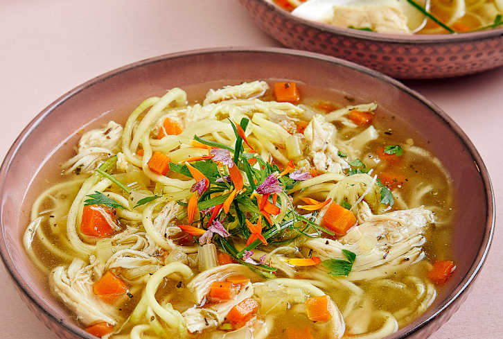 This Low-Carb Chicken Zoodle Soup Can Heal You From The Inside Out