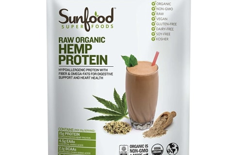 hemp protein powder Sunfood bag