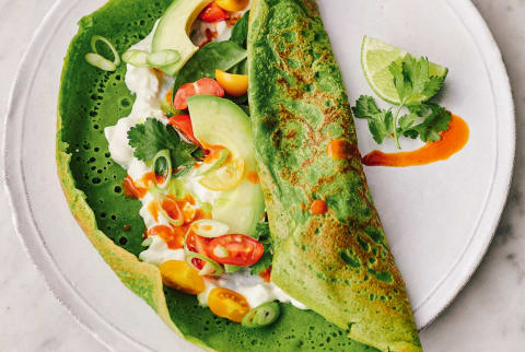 Savory Breakfast Recipe for Spinach Pancake